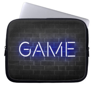 Neonschild an der Ziegelwand Laptopschutzhülle