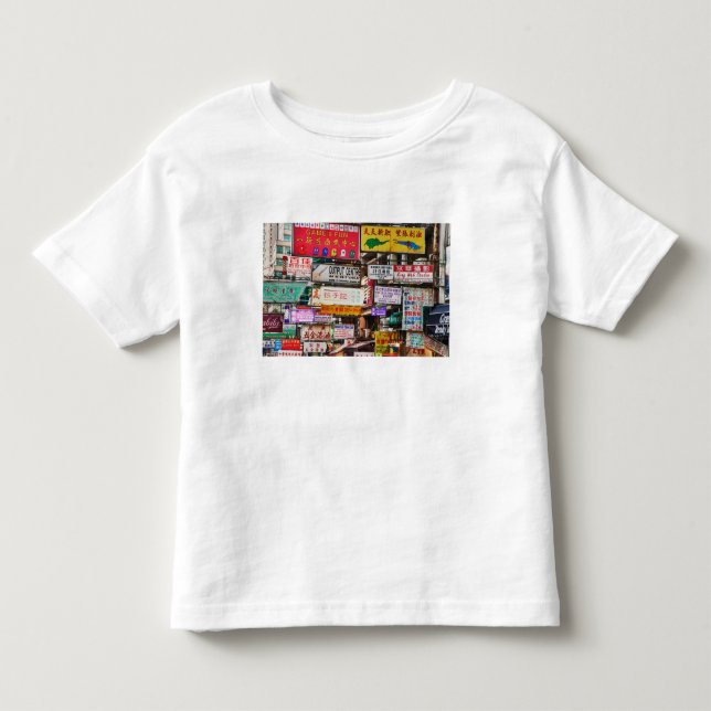 Neonschilder in den Straßen Hongkongs Kleinkind T-shirt (Vorderseite)