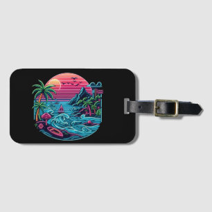 Neonstrand von Tropical/Hawaii Gepäckanhänger