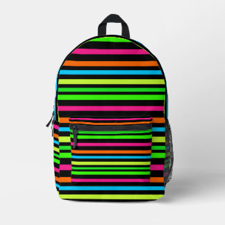 Neonstreifen Bedruckter Rucksack