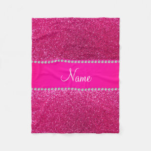 Neonstreifen des heißen Rosas des Glitters des Fleecedecke