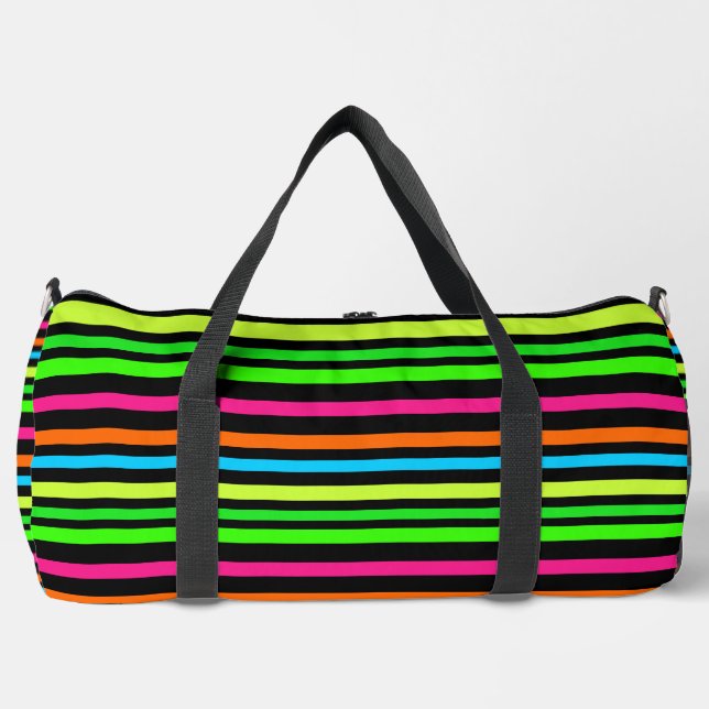 Neonstreifen Duffle Bag (Vorderseite)