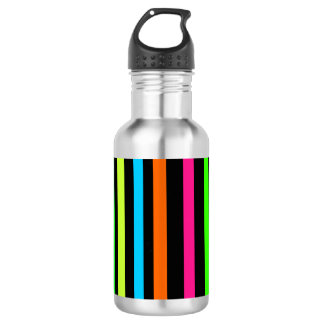 Neonstreifen Edelstahlflasche