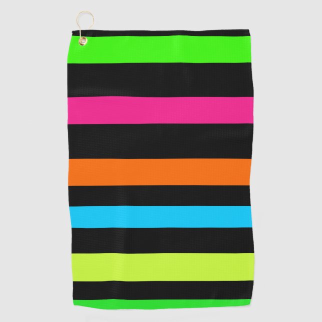 Neonstreifen Golfhandtuch (Vorderseite)