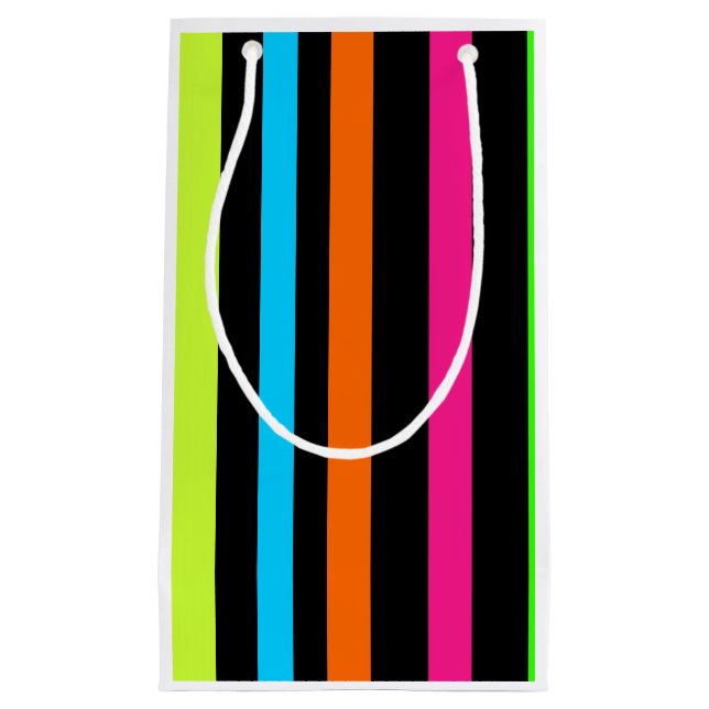 Neonstreifen Kleine Geschenktüte (Vorderseite)