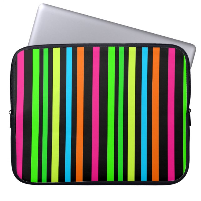 Neonstreifen Laptopschutzhülle (Vorderseite)