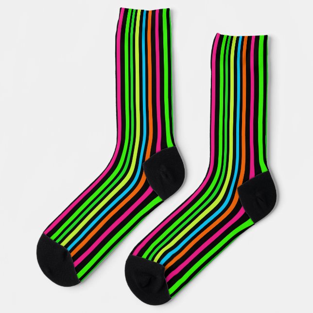 Neonstreifen Socken (Linkes Detail)