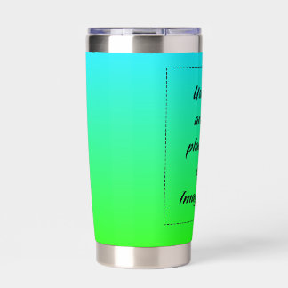 Neonverlauf Licht Blau zu Grün Thermobecher