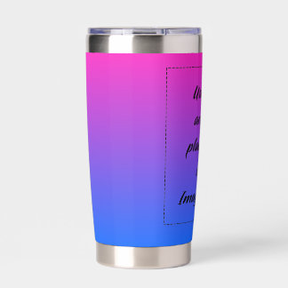 Neonverlauf von Dunkelblau zu Pink Thermobecher