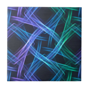 Neonverwobene Lichtbänder Abstracte Fusionsdesign Fliese