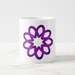 Neonvioletter Torus auf schwarzem Hintergrund Jumbo-Tasse