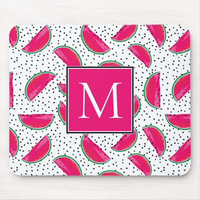Neonwassermelone auf Samen-Muster Mousepad (Vorne)