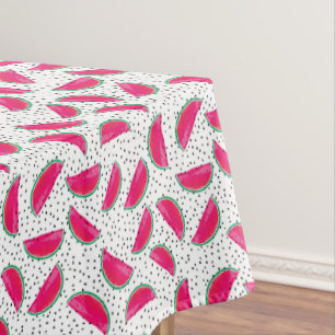 Neonwassermelone auf Samen-Muster Tischdecke