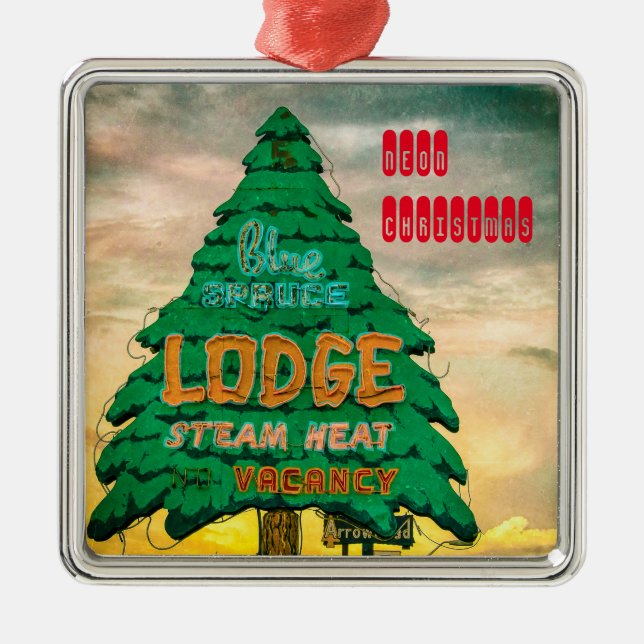 Neonweihnachtsbaum-Verzierung Ornament Aus Metall (Vorne)