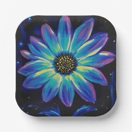 NeonWildBlume Pappteller
