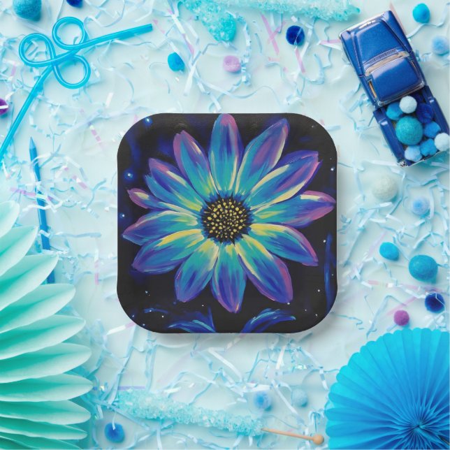 NeonWildFlower Pappteller (Party)