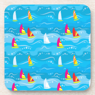 NeonYachtmuster Getränkeuntersetzer
