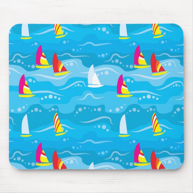 NeonYachtmuster Mousepad (Vorne)