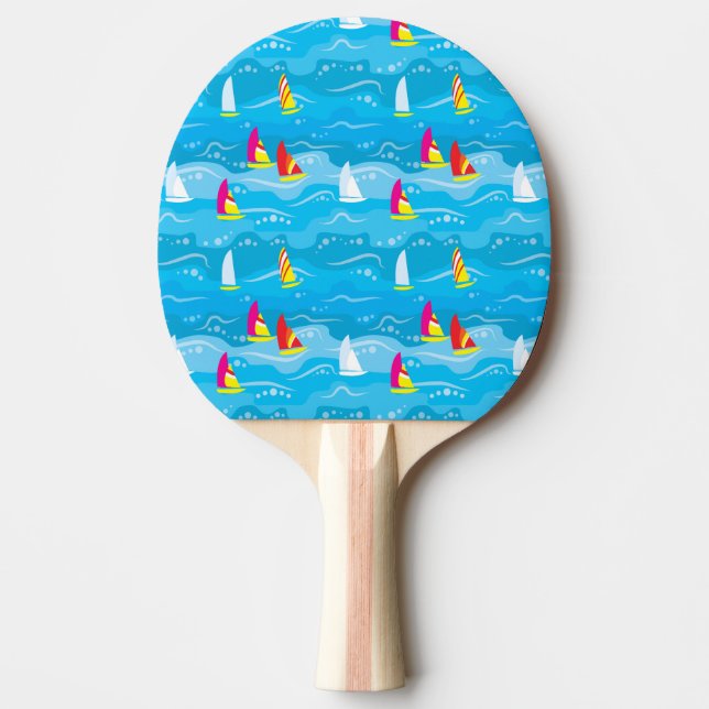 NeonYachtmuster Tischtennis Schläger (Vorderseite)