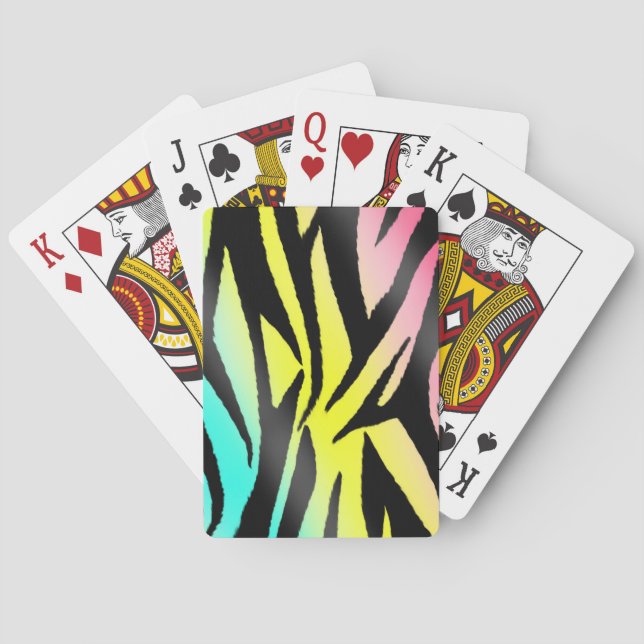 Neonzebra-Druck-Spielkarten Spielkarten (Rückseite)
