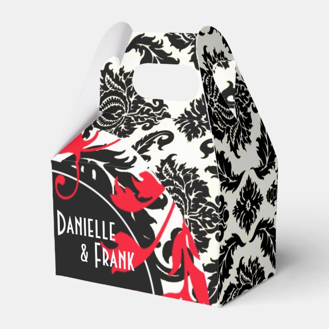 Neopolitan Damask Paisley | SCHWARZ-WEISS Geschenkschachtel (Vorderseite)