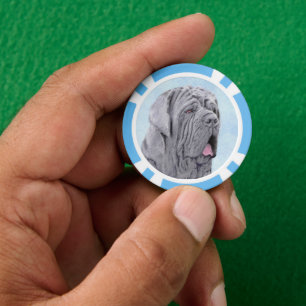 Neopolitan Mastiff Painting - Original Dog Art Pokerchips