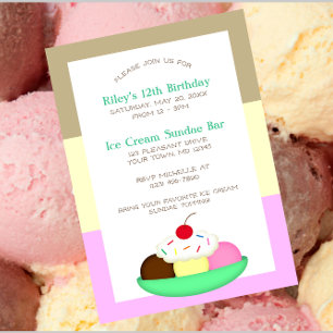 Neopolitan Strip Ice Einladung