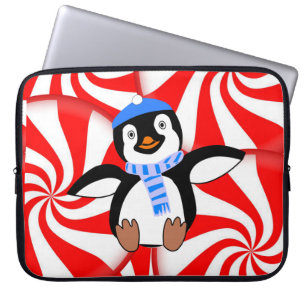 Neopren Christmas Laptop Sleeve 15 Zoll, Pinguin