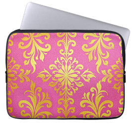 Neopren Gold Glitzer Pink Notebook-Case Laptopschutzhülle