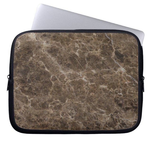 Neopren-Laptop-Sieb aus schwarzem Marmor, 30 cm Laptopschutzhülle (Vorderseite)
