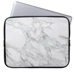 Neopren-Laptop-Sieb aus weißem Marmor, 30 cm Laptopschutzhülle