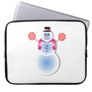 Neopren Weihnachten Laptop-Sieb 15 Zoll, Schneeman Laptopschutzhülle