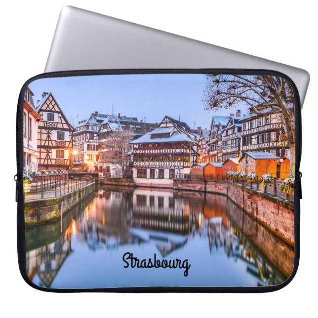 Neoprenschläfer 15 Zoll Straßburg Laptopschutzhülle (Vorderseite)
