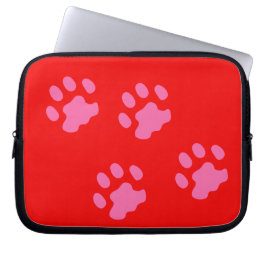 Neoprenschlauch, rosa Paws, 10 Zoll Laptopschutzhülle