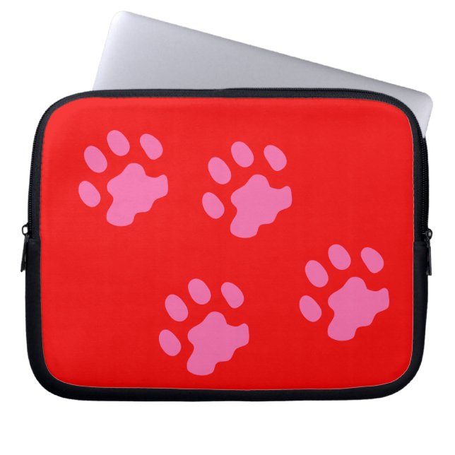 Neoprenschlauch, rosa Paws, 10 Zoll Laptopschutzhülle (Vorderseite)