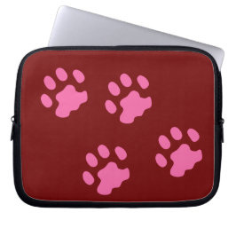 Neoprenschlauch, rosa Paws, 10 Zoll Laptopschutzhülle