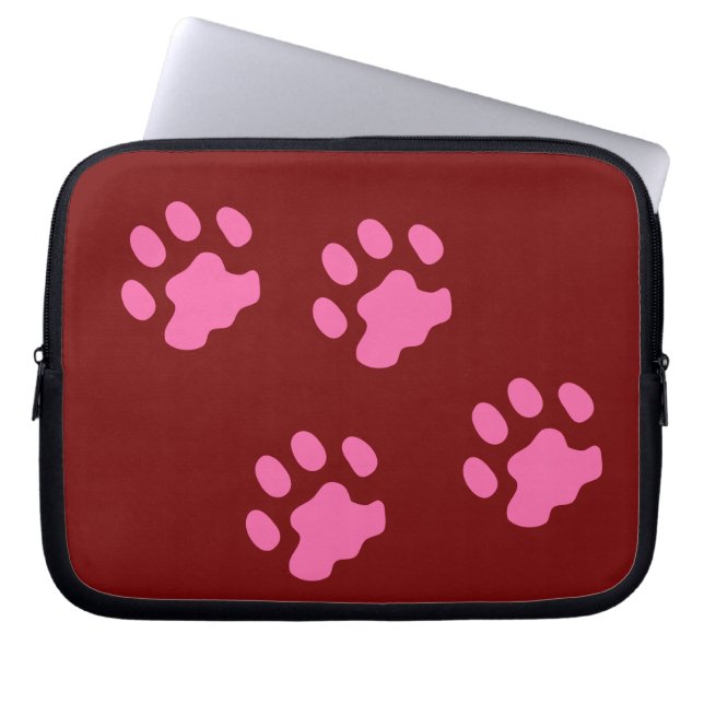 Neoprenschlauch, rosa Paws, 10 Zoll Laptopschutzhülle (Vorderseite)