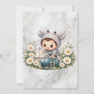 Neos Kawaii Sternzeichen Krebs Einladung