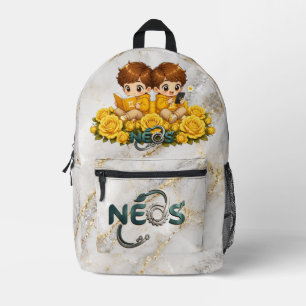 Neos Kawaii Zwillinge Bedruckter Rucksack