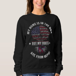 Nepal Amerikanischer Monat des Landeserbes Patriot Sweatshirt