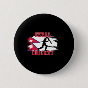 Nepal Cricket Nepal Cricket Fans Nepal-Flagge Button