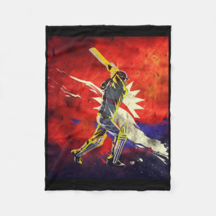 Nepal Cricket Trikot Cricket Flagge von Nepal 1 Fleecedecke