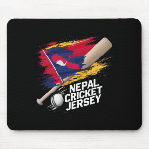 Nepal Cricket Trikot Cricket Flagge von Nepal 4 Mousepad