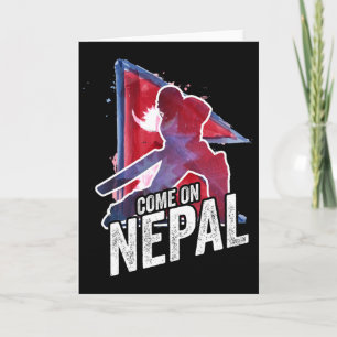 Nepal Cricket Trikot Nepali Flagge Unterstützer Cr Karte