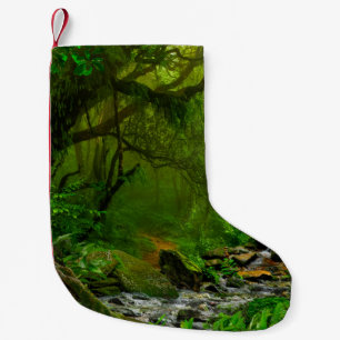 Nepal-Dschungel mit Flussdschungel, Wald, Boden, F Kleiner Weihnachtsstrumpf