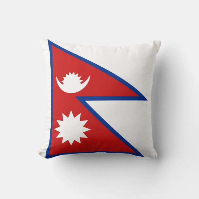 Nepal Flag x Flag Pillow Kissen (Vorderseite)