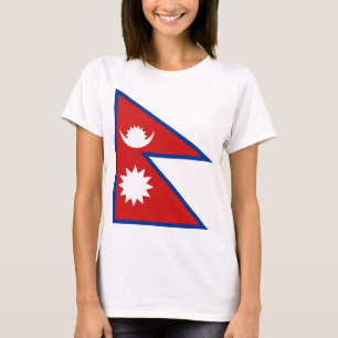 Nepal Flag x Map T - Shirt