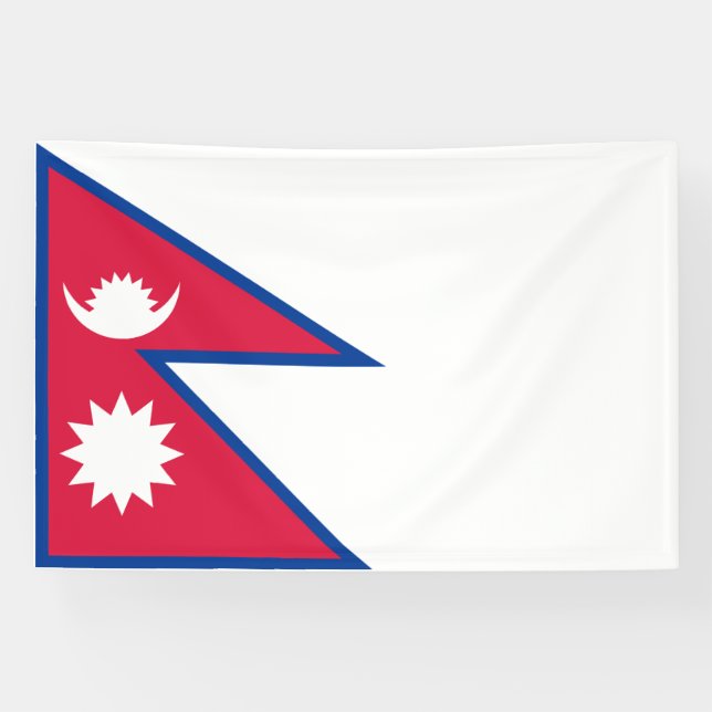 Nepal-Flagge Banner (Horizontal)