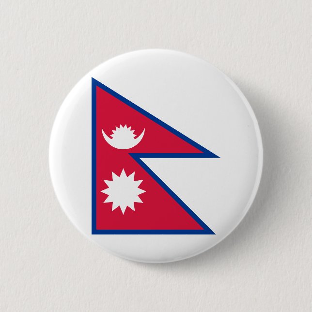 Nepal-Flagge Button (Vorderseite)