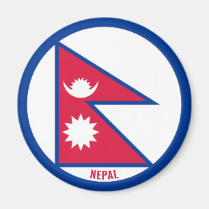 Nepal Flagge Charming Patriotic Magnet